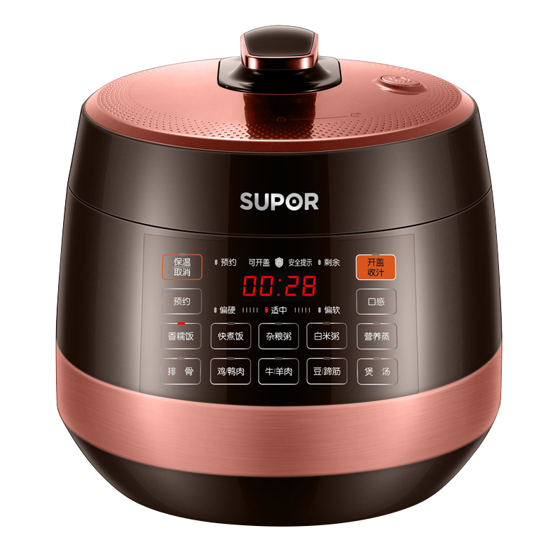 supor苏泊尔尚讯专卖店苏泊尔电压力锅智能高压锅5L升家用压力锅全自动0