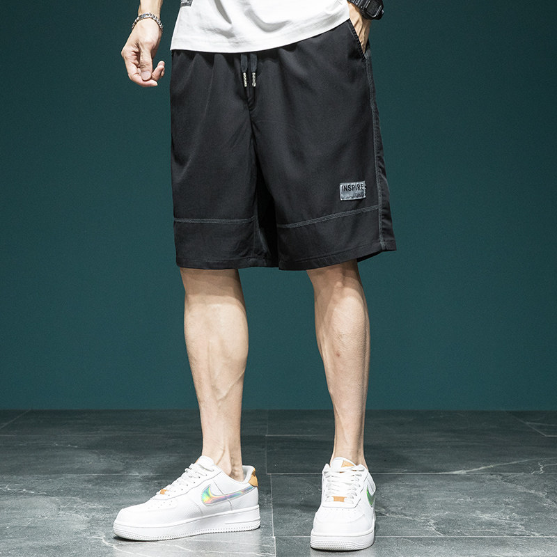夏季薄款冰丝短裤男宽松加肥加大码运动直筒中裤潮流五分休闲裤子,淘宝优惠券,粉丝福利购,淘宝优惠卷