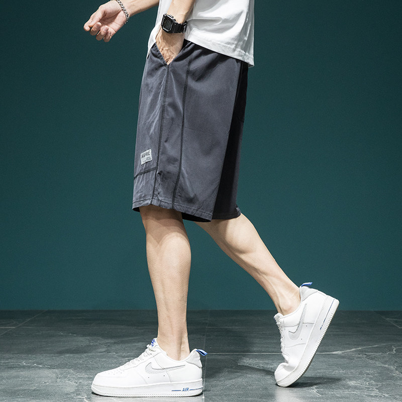 夏季薄款冰丝短裤男宽松加肥加大码运动直筒中裤潮流五分休闲裤子,淘宝优惠券,粉丝福利购,淘宝优惠卷