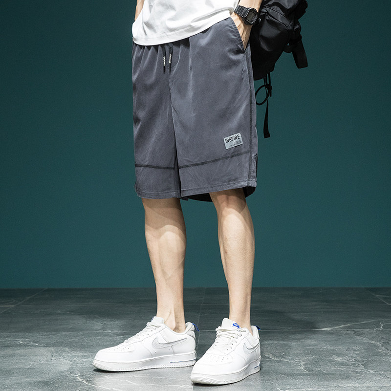 夏季薄款冰丝短裤男宽松加肥加大码运动直筒中裤潮流五分休闲裤子,淘宝优惠券,粉丝福利购,淘宝优惠卷