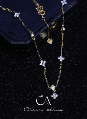 S925纯银锁骨链女生甜美百搭项链