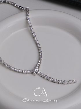 S925纯银蛇形链女夸张个性项链