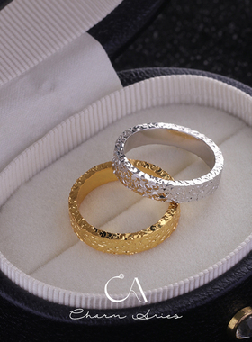 情侣S925纯银小众简约百搭戒指