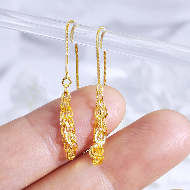 S925古法银镀金耳环耳线配件烧蓝蝴蝶耳钩简约DIY配饰耳链耳钩,淘宝优惠券,粉丝福利购,淘宝优惠卷