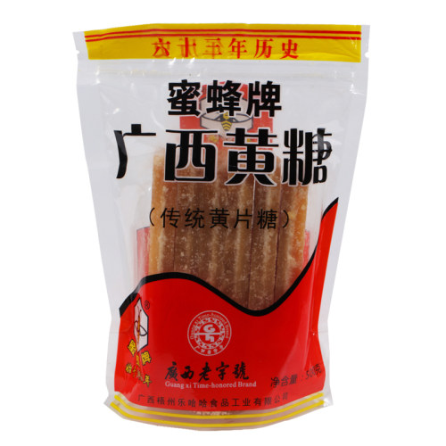【广西老字号】蜜蜂牌广西冰片糖500g黄片糖甘蔗黄糖块木薯糖水用 - 图3