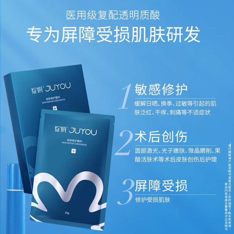 蓝绽妍医用医美 非面膜冷敷贴 敏感肌术后修护 械字号敷料4盒24片 - 图0