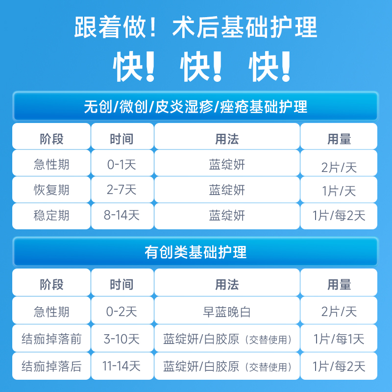 蓝绽妍蓝膜械字号医用敷料非面膜冷敷贴补水术后敏肌修护-图3