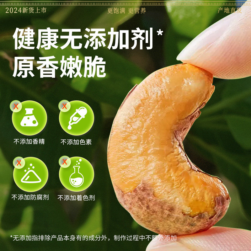 春江月A180特大越南紫皮腰果2025年带皮紫衣新货产原味罐装无添加 - 图1