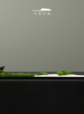 会议桌永生苔藓碳化木微景观摆件