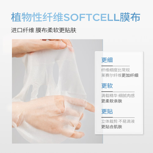润百颜微笑面膜 水光亮透肉肉面膜女补水保湿玻尿酸透亮华熙生物 - 图3