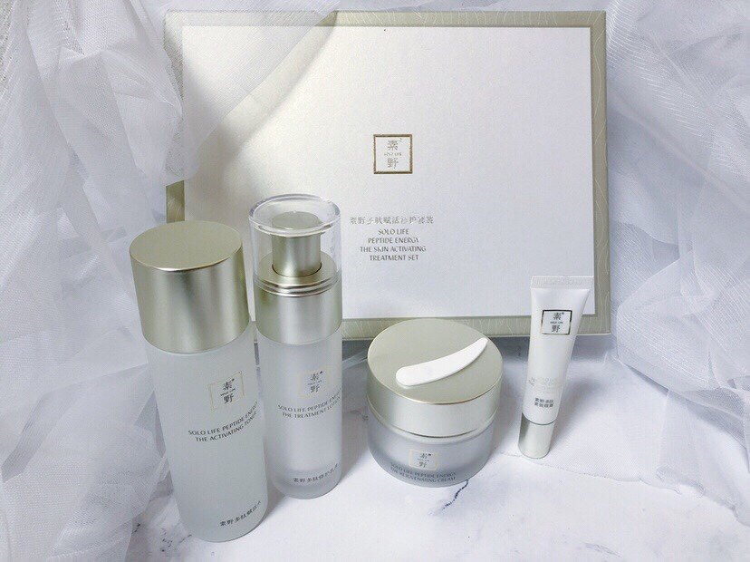 素野多肽赋活修护套装保湿补水眼霜水乳面霜四件套护肤品滋润抗皱