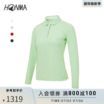 HONMA2022 new GOLF golf clothing woman long sleeve polo shirt T-shirt fashion elastic sport blouse