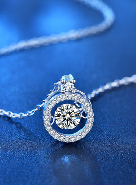 s925银女生莫桑钻灵动项链ins