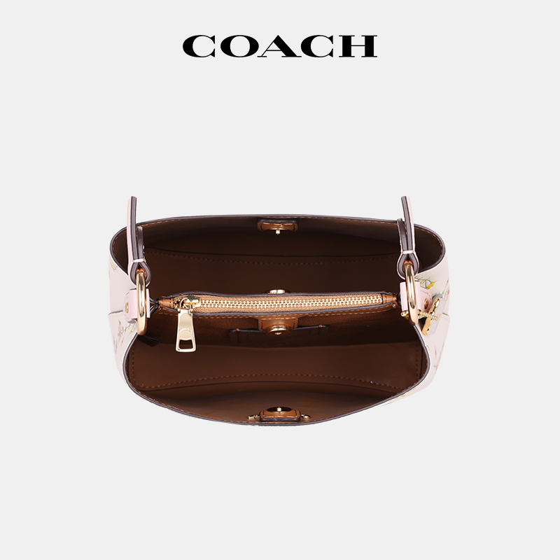 【官方授权】COACH/蔻驰TOWN水桶包时尚轻奢女印花单肩斜挎手拎包 - 图2