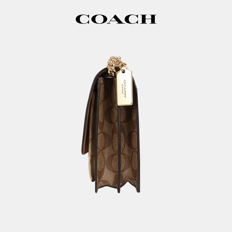 【官方授权】COACH/蔻驰Klare风琴包女铆钉时尚链条潮单肩斜挎包 - 图1