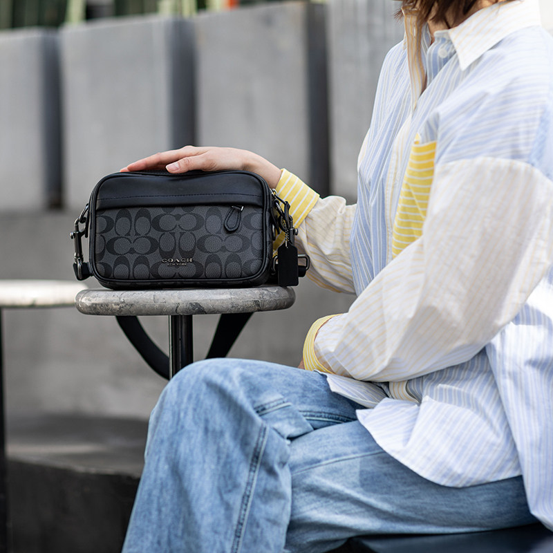 coach /蔻驰graham男士男款斜挎包 云奢汇男士包袋