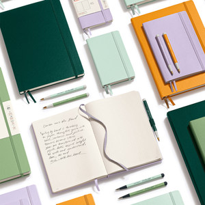 LEUCHTTURM1917德国灯塔笔记本 A6便携口袋本 硬封皮小号记事本 商务送礼高端文具 空白横线【可定制印名字】