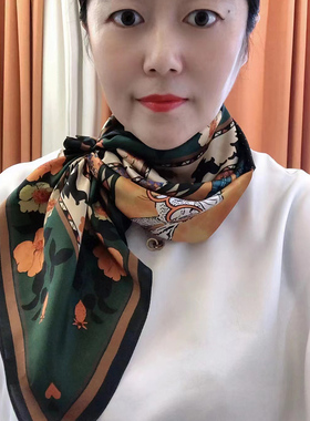 四季印花韩版女丝巾桑蚕围巾