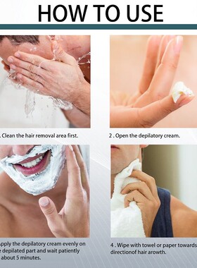 Men Permanent Hair Removal Cream Remove Facial Beard Face Cr