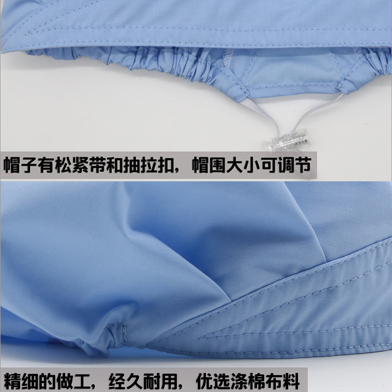 厨房帽女大码可调节束发包头帽子防油烟防掉发餐厅服务员工作帽