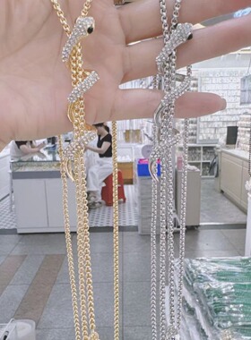 女式长款蛇形毛衣链秋冬百搭配饰品设计感可调节项链