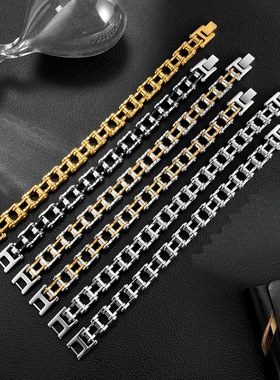 钛钢男士自行车摇滚个性机车手链