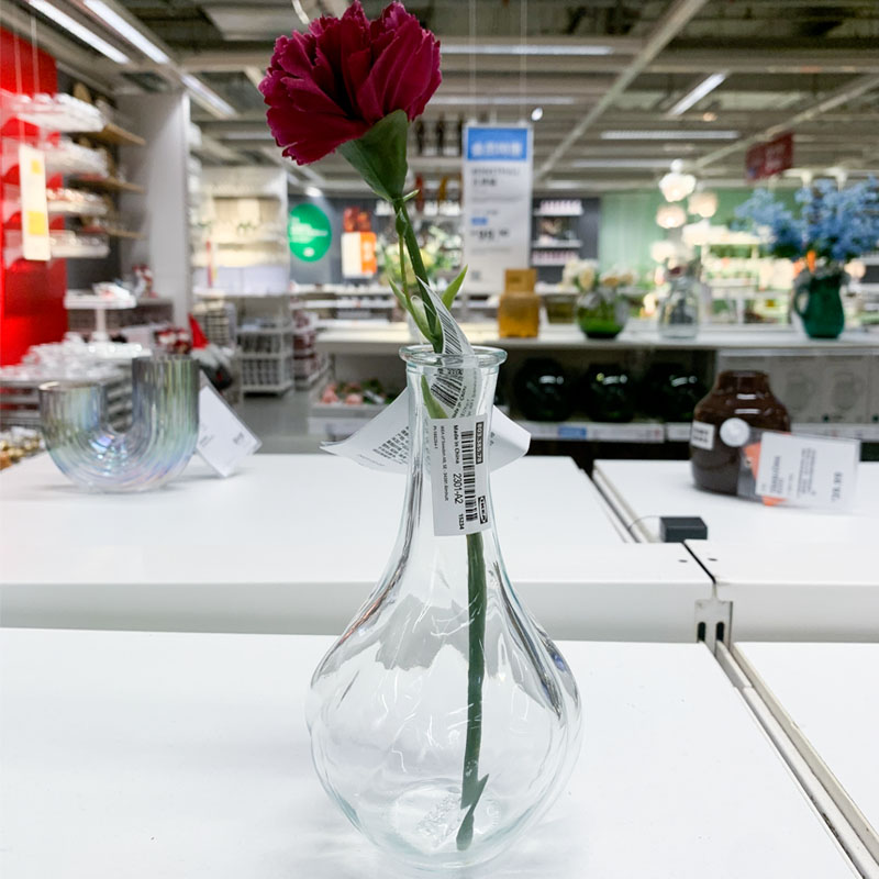 IKEA/宜家维利斯塔花瓶透明玻璃瓶客厅绿植插花桌面摆件摆设-图1
