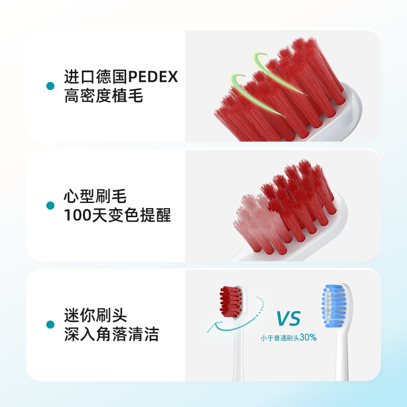 罗曼电动牙刷刷头清洁替换刷头软毛呵护牙齿成人男女情侣适配T40