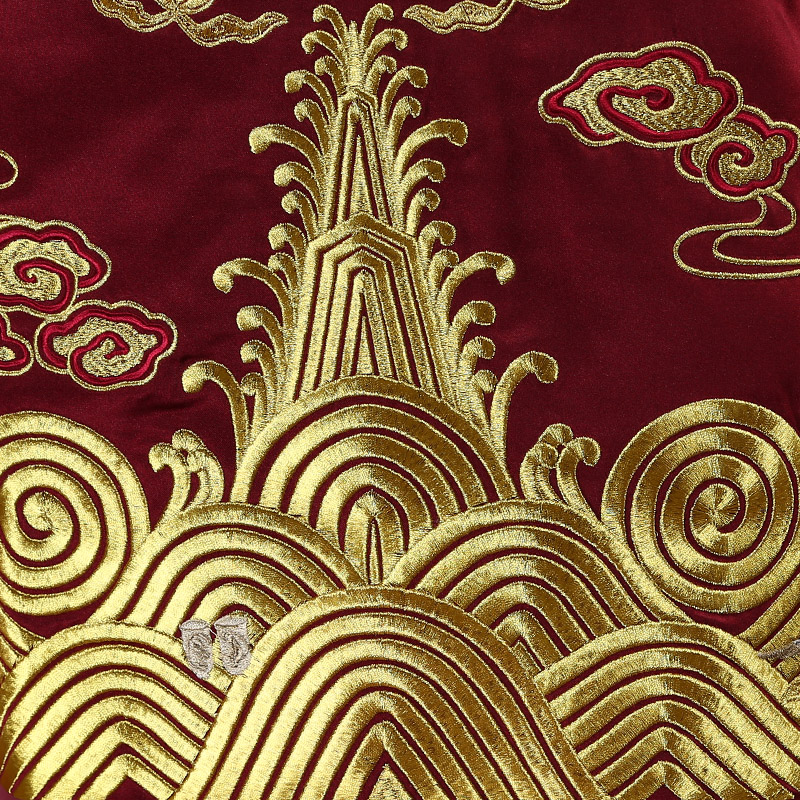 秀禾服男装中式结婚礼服男士龙凤褂 深麻民族服装