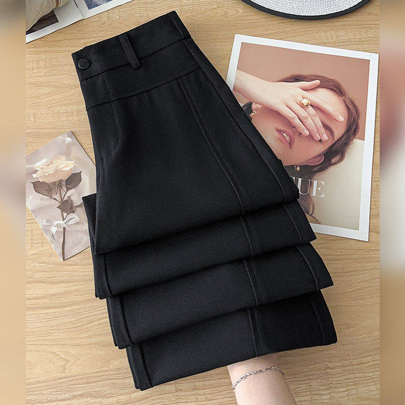 拉夏贝尔高级感西装阔腿裤女春季2026新款今年流行高腰休闲直筒裤,淘宝优惠券,粉丝福利购,淘宝优惠卷