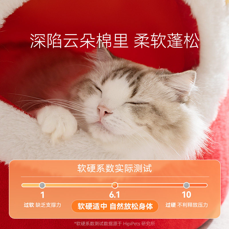 新年猫窝冬加厚冬季保暖猫屋封闭式新年福树洞凳子窝双层冬日狗窝,淘宝优惠券,粉丝福利购,淘宝优惠卷