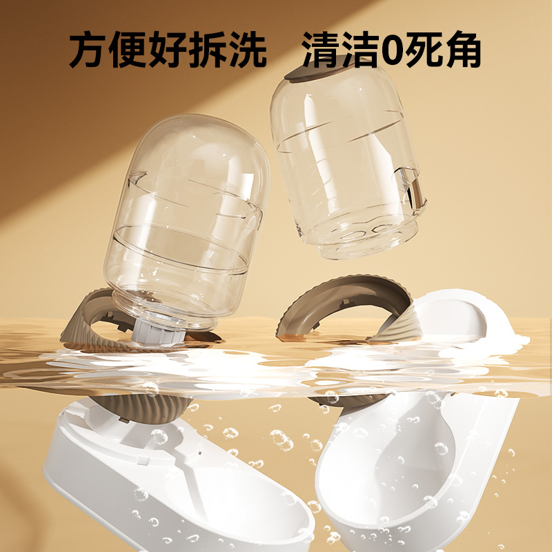 猫咪饮水机自动喂食器猫喝水器流动猫碗狗狗宠物饮水器不插电用品 - 图2