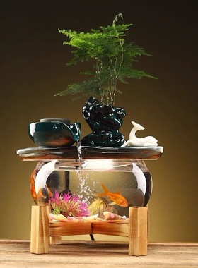 玻璃客厅招财万美瓷流水