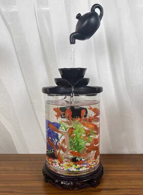 万盛达鱼缸福利摆件循环流水
