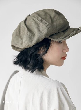 2026新款设计师自留款大版显脸小日系文艺帽子女复古画家贝雷帽