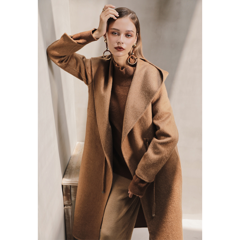 中长款双面2020秋冬新款羊绒大衣 季述毛呢外套