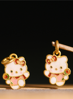 烧蓝HelloKitty小猫吊坠