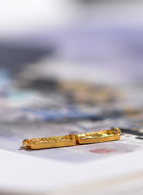 足金古法手工錾刻古法黄金回云纹