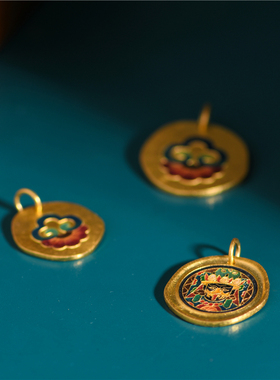 足金珐琅烧蓝扎基拉姆财神