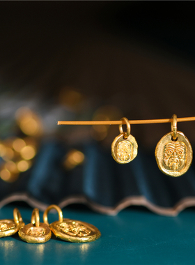 手工錾刻古法黄金女财神扎基拉姆