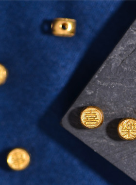 足金錾刻古法黄金平安喜乐无事