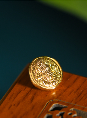 手工錾刻古法黄金扎基拉姆扣子