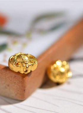 手工錾刻足金手工制作黄金福来到