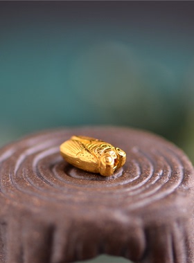 手工錾刻古法黄金金蝉一鸣惊人