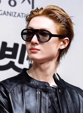 马丁同款玳瑁大框显瘦飞行员墨镜