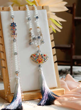 汉服古风璎珞可拆卸超长流苏项链