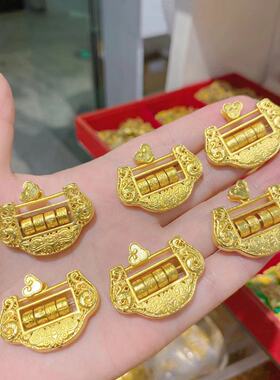 算盘如意锁长命锁项链挂坠时尚