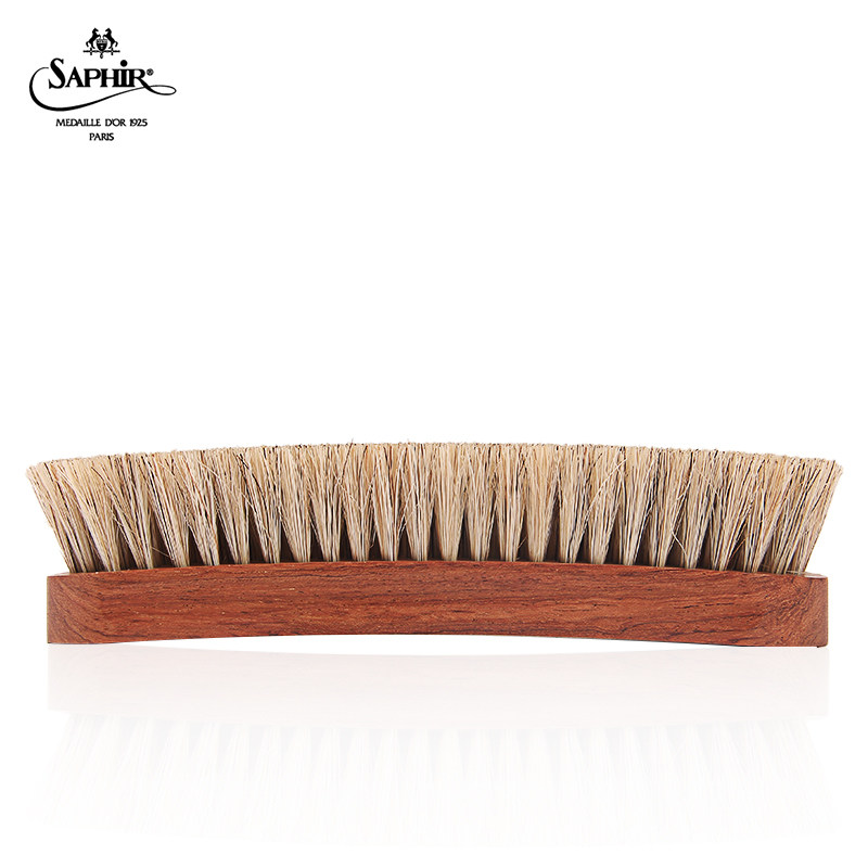 saphir黑金专业除尘刷抛光马毛刷 芮沐家居鞋油