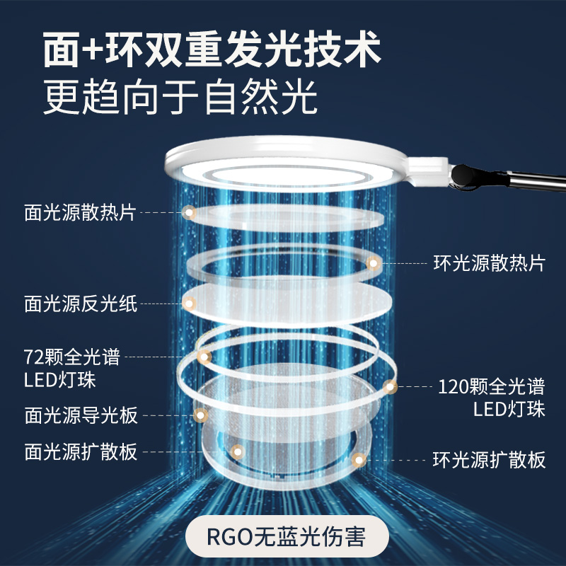 孩视宝护眼落地台灯儿童阅读学习专用书桌练琴全光谱台灯 fh701ad - 图1