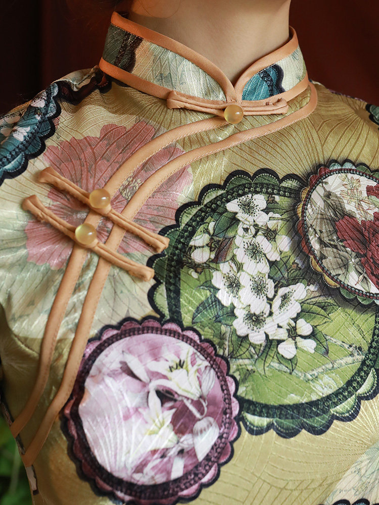 改良旗袍女年轻款少女复古连衣裙 阑桂羽旗袍